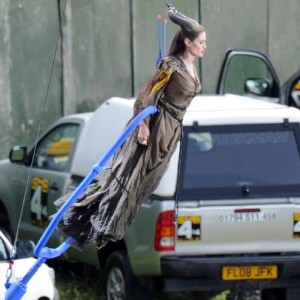 Angelina Jolie Performing Maleficent Stuntwork